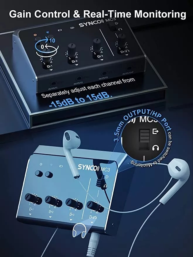 Mikser audio Synco MC3 Lite, 4 – Photography Videos Free recenzja i cena